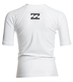 Billabong Boys' All Day Wave Performance Fit Short Sleeve Rash Guard -Billabong 5668190126248 white 3a