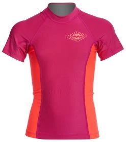 Billabong Girls' Surf Dayz Colorblock Short Sleeve Rashguard