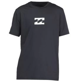Billabong Boys' All Day Wave Loose Fit Short Sleeve Rashguard -Billabong 6908218048680 black 3a