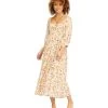 Billabong Women's Swept Away Midi Dress 1 Billabong Women's Swept Away Midi Dress -Billabong 7143073677480 antiquewhite 1a
