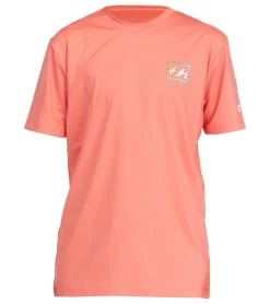 Billabong Boys' Crayon Wave Short Sleeve Surf Shirt (Big Kid) -Billabong 7244915245224 coral 4a