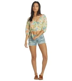 Billabong Women's Too Cute Top -Billabong 7315038863528 whitemulti 4a