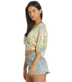 Billabong Women's Too Cute Top -Billabong 7315038863528 whitemulti 5a