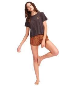 Billabong Women's Road Trippin Print Short -Billabong 7316754727080 toffee 2a