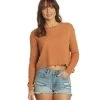 Billabong Women's Pick Me Up Top -Billabong 7316759806120 toffee 1a