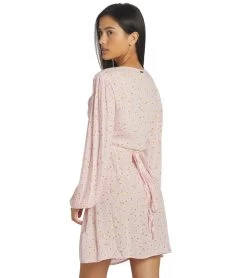 Billabong Women's Spring Romance Mini Wrap Dress -Billabong 7316760363176 pinklady 3a