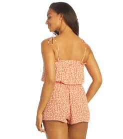 Billabong Women's Yours Truly Romper -Billabong 7419422605480 roseclay 3a