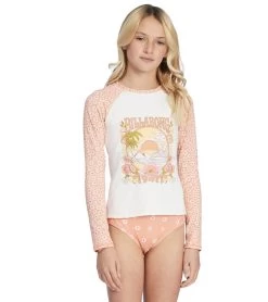 Billabong Girls' Fallin For Her Long Sleeve Rashguard Set (Little Kid, Big Kid)