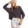 Billabong Women's Cozy Falls Long Sleeve Top -Billabong 7607356752040 offblack 1a