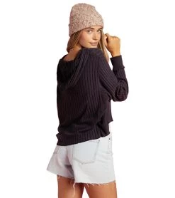 Billabong Women's Cozy Falls Long Sleeve Top -Billabong 7607356752040 offblack 3a