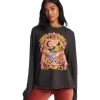 Billabong Women's Flower Child Long Sleeve Tee 2 Billabong Women's Flower Child Long Sleeve Tee -Billabong 7607360815272 offblack 1a