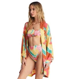 Billabong Women's Loveland 2 Kimono Dress -Billabong 7754199367848 brick 2a