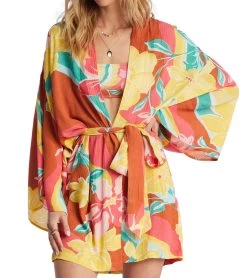 Billabong Women's Loveland 2 Kimono Dress -Billabong 7754199367848 brick 4a