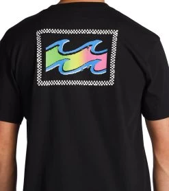 Billabong Men's Crayon Wave Short Sleeve Tee -Billabong 7756439388328 black 3a
